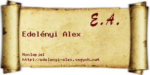 Edelényi Alex névjegykártya