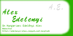 alex edelenyi business card